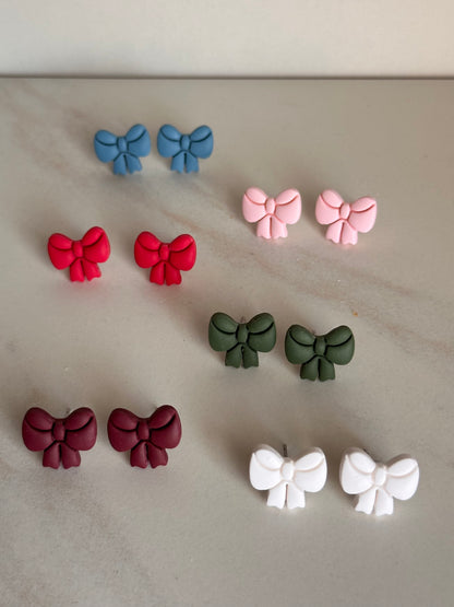 Bow Clay Stud